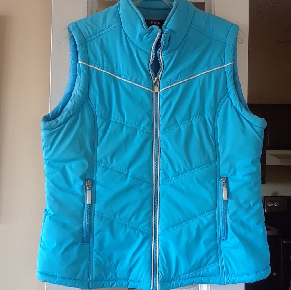 Outer Edge Blue Puffer Vest Large